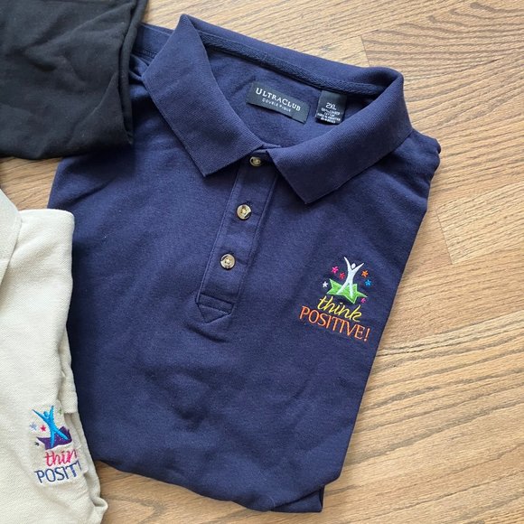 Ultra Club Think Positive Bundle of 4 Classic Polo Golf Shirts XXL - Picture 13 of 15
